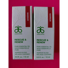 2 x Arbonne Rescue & Renew Warrior Blend Pure Essential Oil, 15ml each – Gluten Free, Vegan, Aromatherapy for Transitional Weather