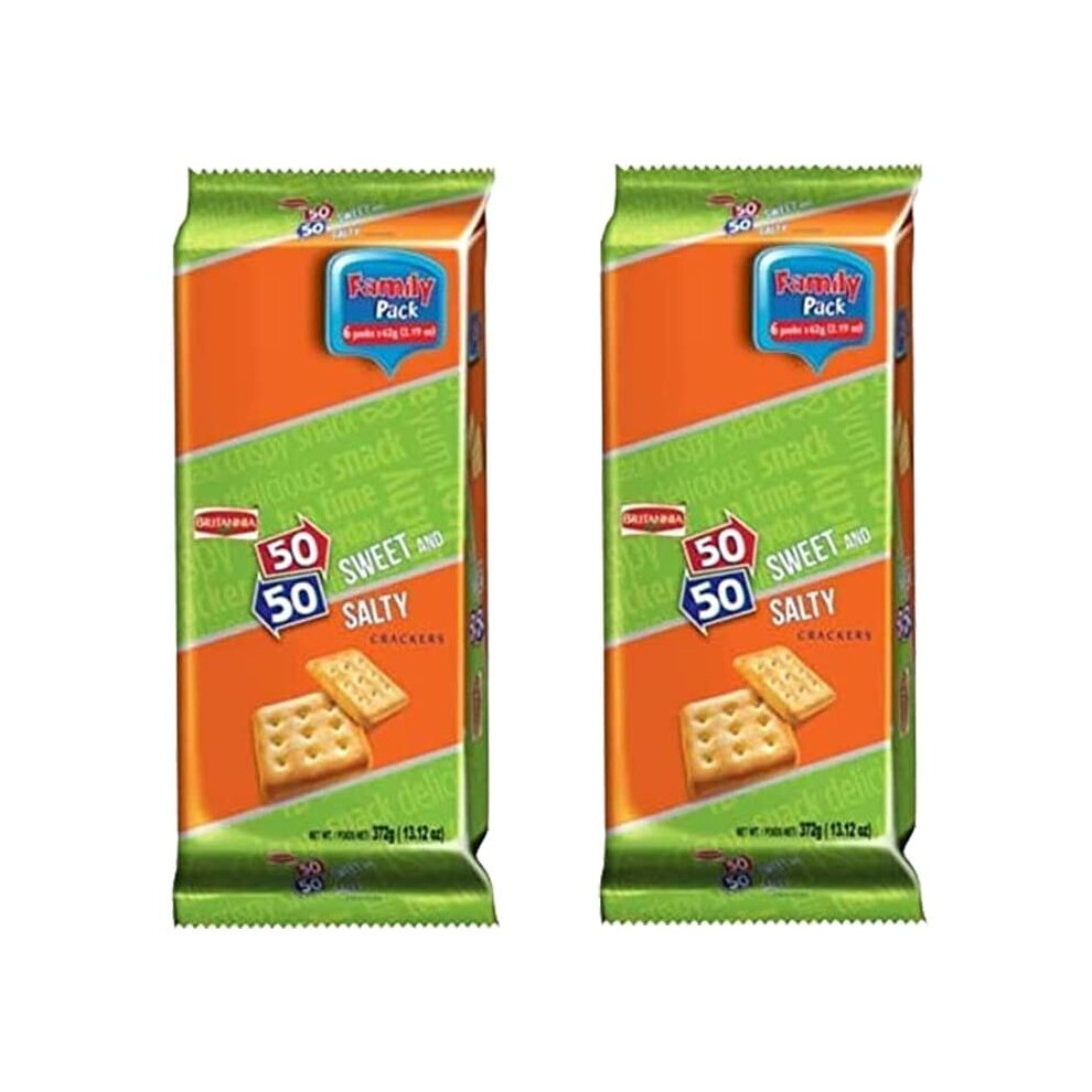 (Pack of 2	) Britannia 50-50 Biscuits 372g