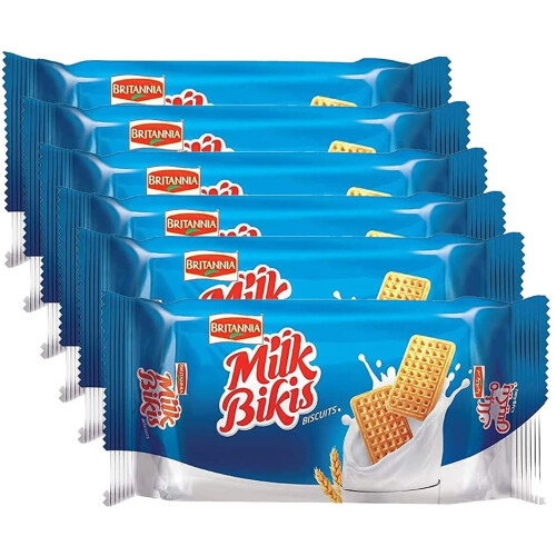 Britannia (Pack of 6) Britannia Milk Bikis 90g