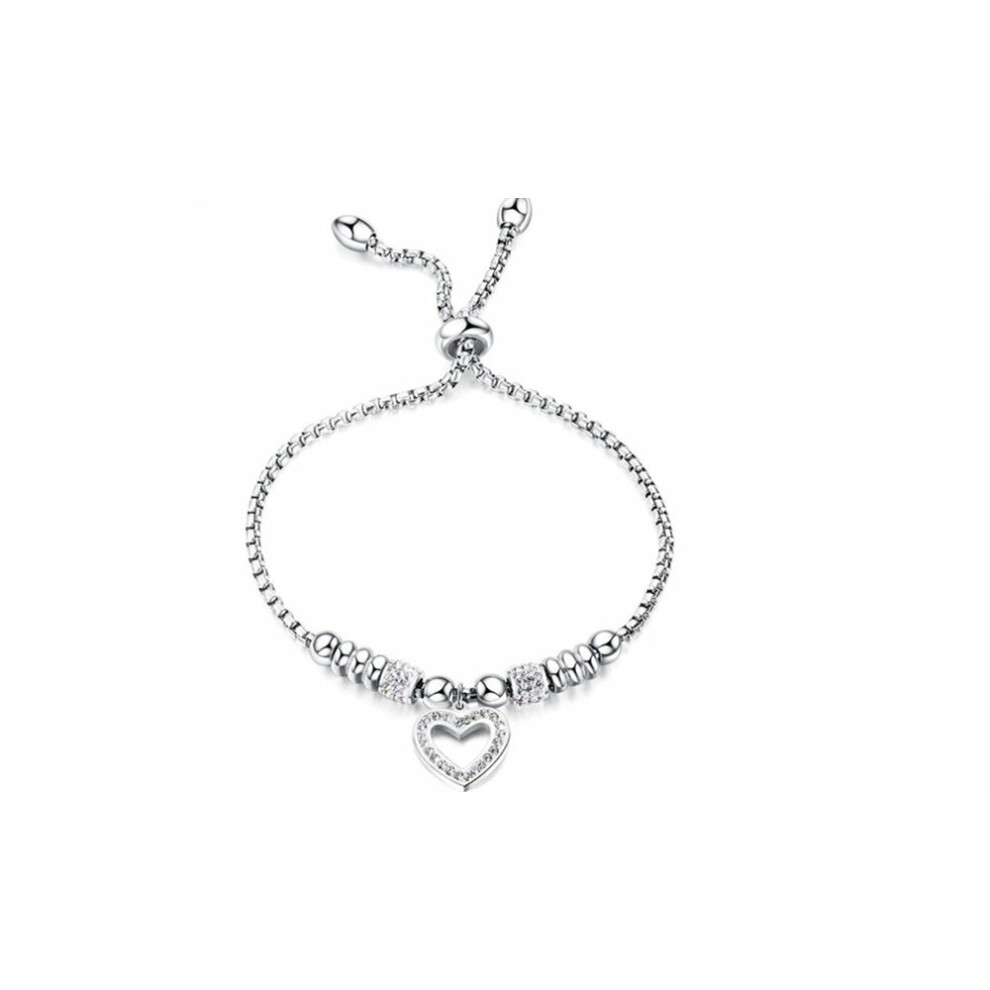 (silver) Heart Charm Bracelet