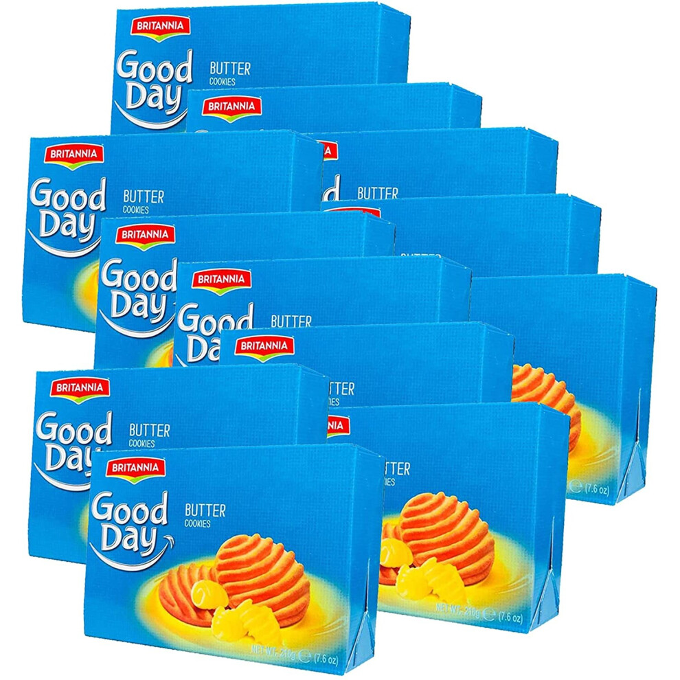 Britannia (Pack Of 12) Good Day Biscuits Butter Cookies 216G