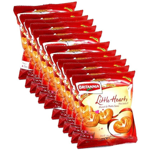 Britannia (Pack of 12) Britannia Little Hearts Biscuits 75g