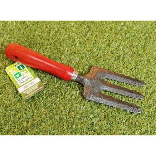 Wooden Hand Fork Weeding Hand Tool For Potting Planting 2