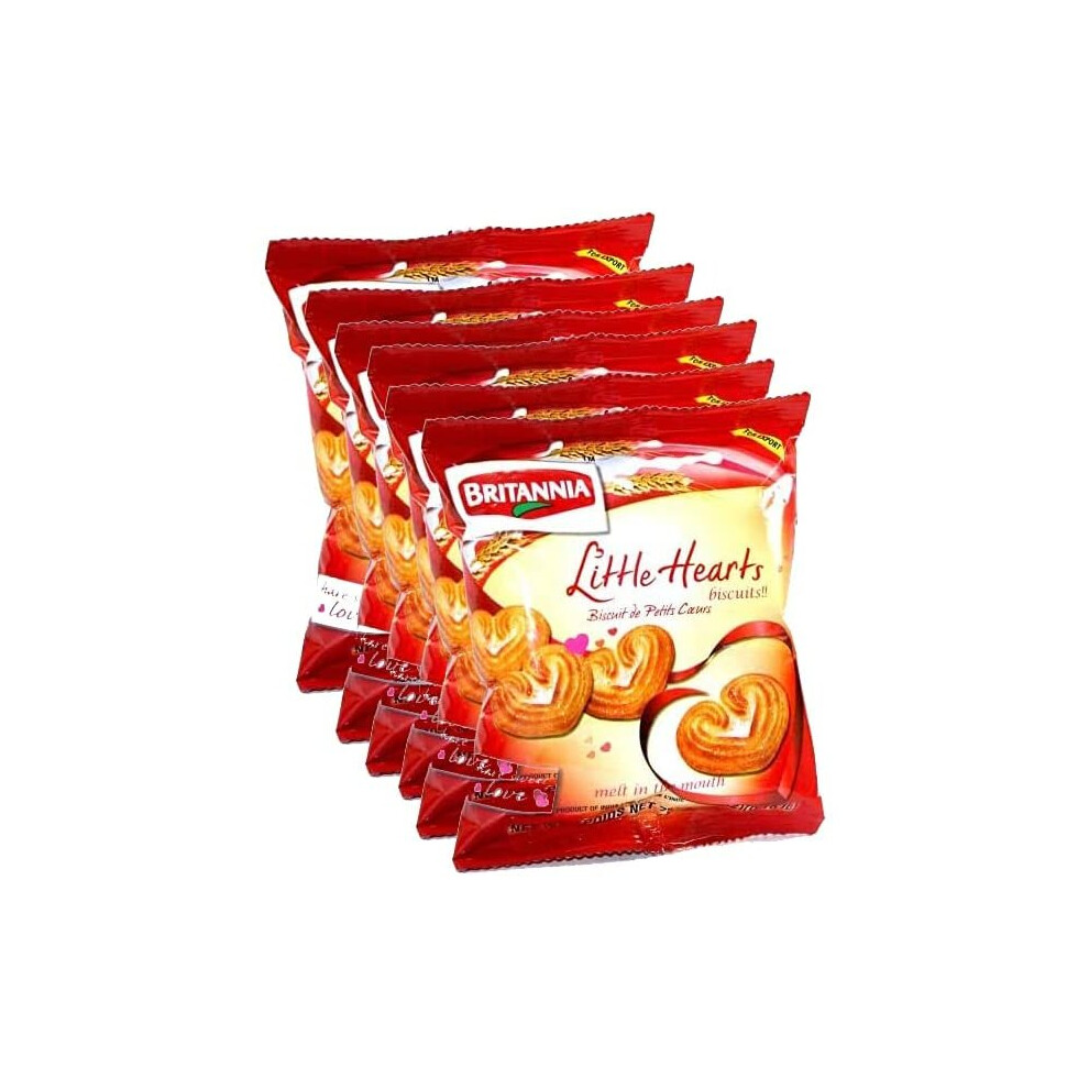 (Pack of 6	) Britannia Little Hearts Biscuits 75g