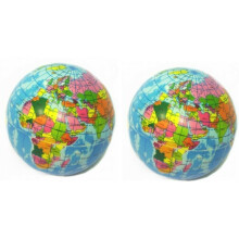 X2 World Map Stress Relief Ball Atlas Globe Palm Ball Planet Earth