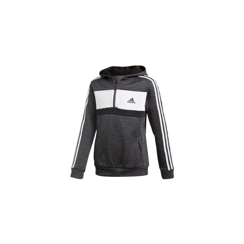 Adidas (Age 9-10 Years (Height 140Cm)) Junior Boys Sport Id 1/2 Zip Hoodie Grey