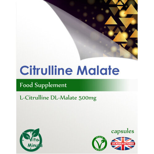 90 Capsules - Citrulline Malate 500mg - Workout Muscle Pump Gain (V) 2