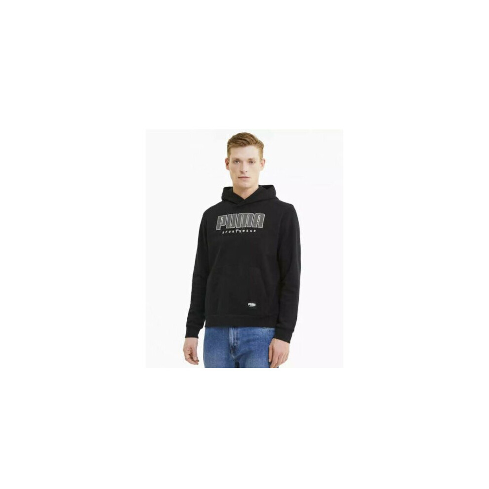 (Medium) Mens Puma Athletics Hooded Black Sweatshirt