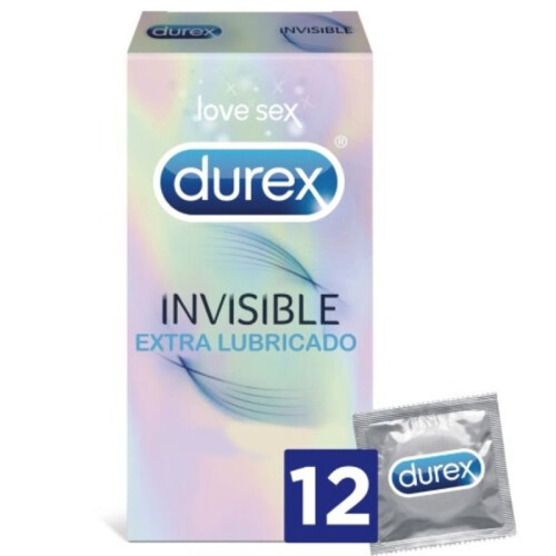 Durex Durex Invisible Extra Gelubrificeerd - Doos van 12