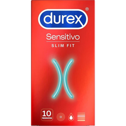 Durex Préservatifs SENSITIVE SLIM FIT 10 u