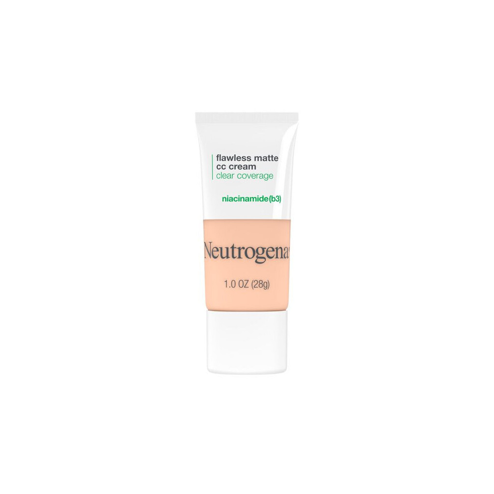 Neutrogena Clear Coverage Flawless Matte CC Cream, Shell 1.0, 1 oz