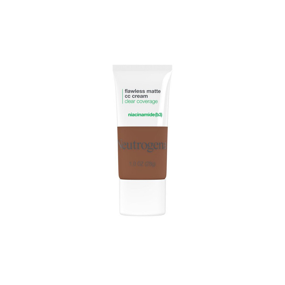 Neutrogena Clear Coverage Flawless Matte CC Cream, Cinnamon 9.0, 1 oz