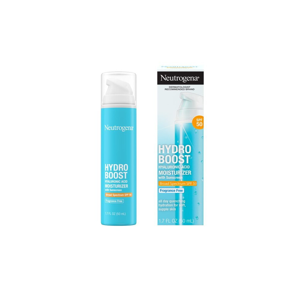 Neutrogena Hydro Boost SPF 50 Hyaluronic Acid Moisturizer, 1.7 fl. oz