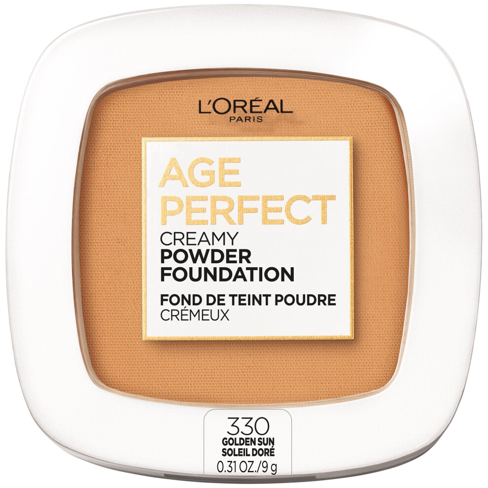 L'Oreal Paris Age Perfect Creamy Powder Foundation with Minerals, Golden Sun, 0.31 oz