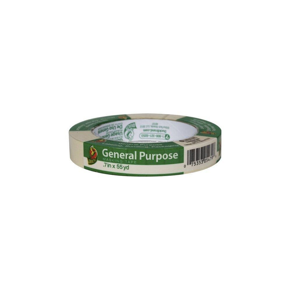 Duck Brand .7 In. X 55 Yd. Beige General Purpose Masking Tape 075353054796