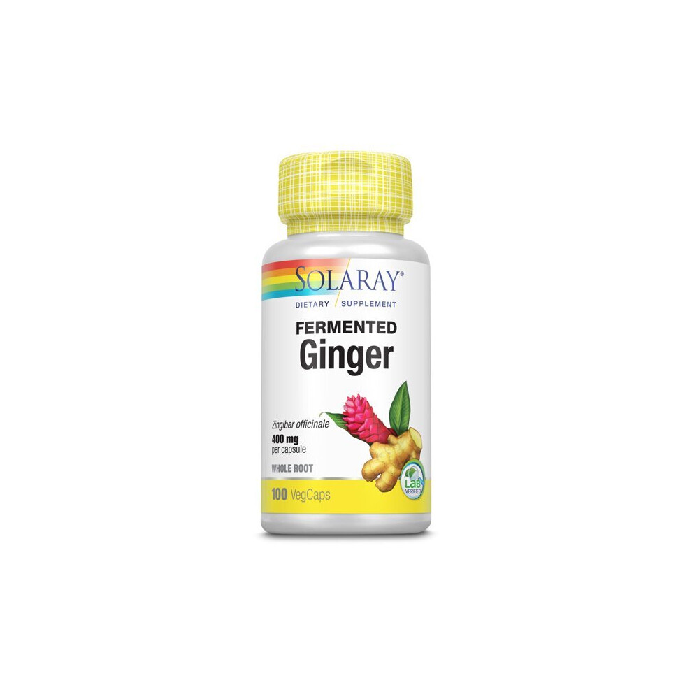 Solaray Fermented Ginger Root 400Mg | 100 Vegcaps