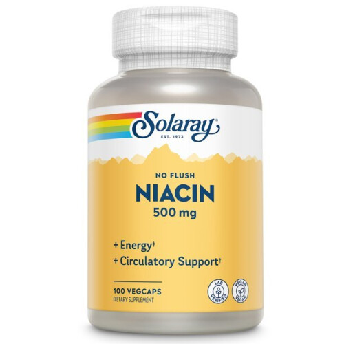 Solaray, Niacina, Sem Dor, 100 VegCaps