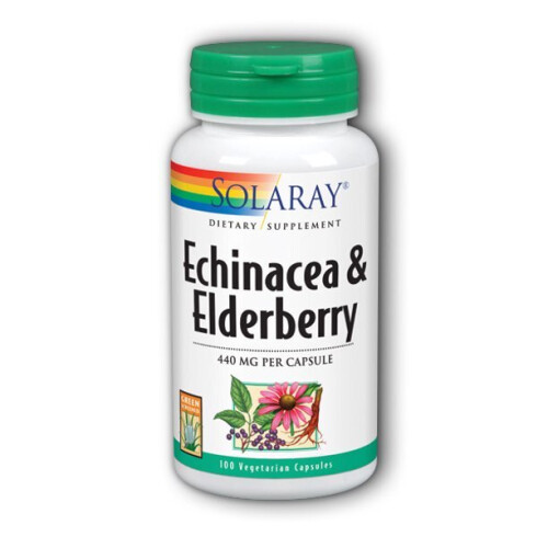 Solaray, True Herbs, Echinacea Elderberry, 100 VegCaps