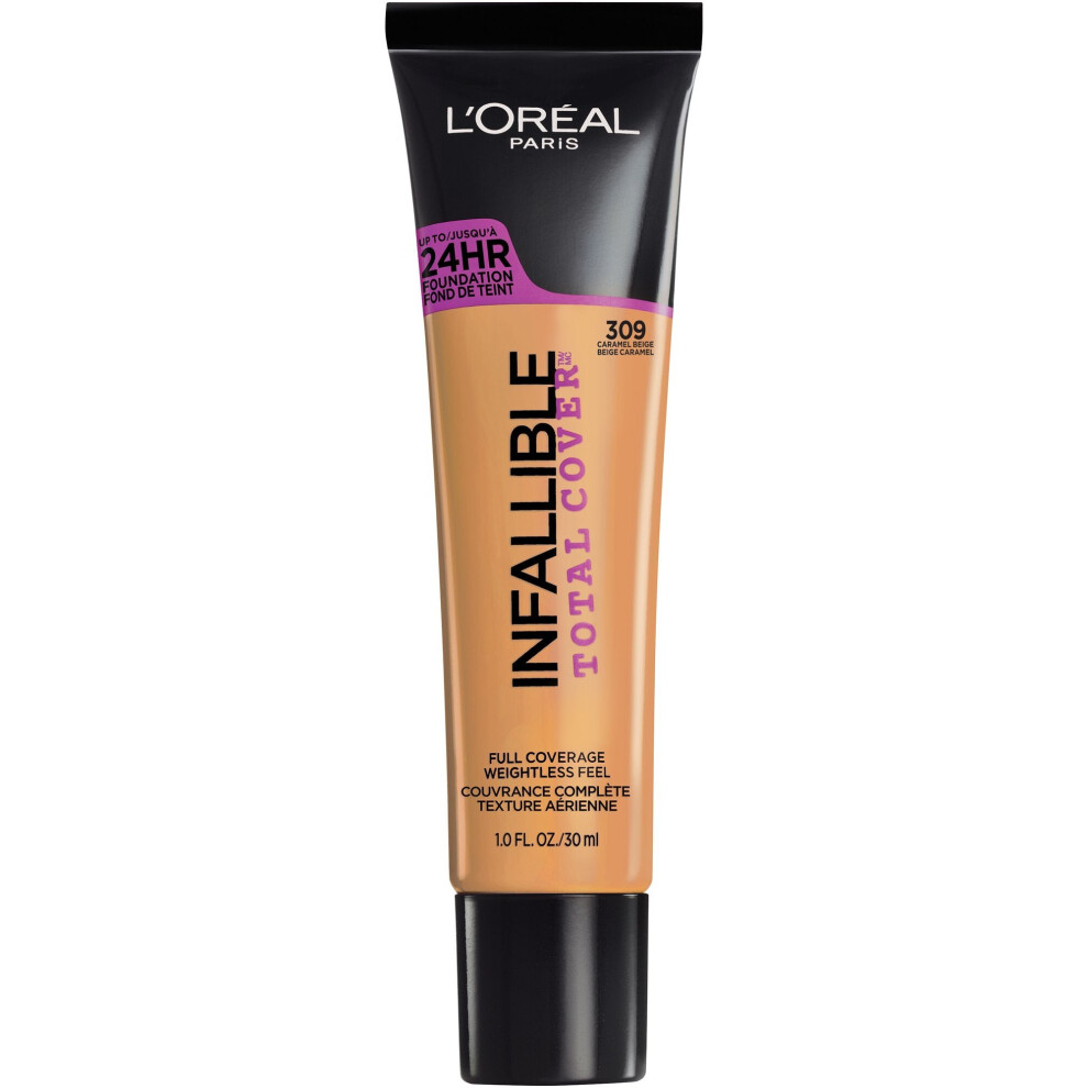 L'Oreal Paris Infallible Total Cover Foundation, Caramel Beige, 1 fl. oz