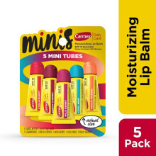 Carmex Daily Care Minis Moisturizing Lip Balm Tubes with SPF 15, Strawberry, Cool Mint, Wild Berry, Peach Mango and Fresh Cherry - 0.18 oz ea, 5 Ct