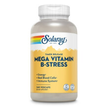 Solaray, Mega Vitamin B-Stress, Időzított-Felszabadulás, 240 Vegyes Kapszula