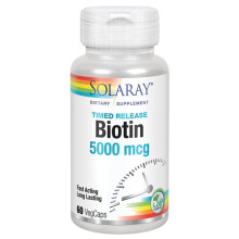 Solaray, Biotin, 5.000 mcg, 60 VegCaps