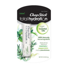 ChapStick Total Hydration Essential Oils Peace Lip Balm, Δεντρολίβανο + Μέint Lip Balm Tube, 0.12 Oz