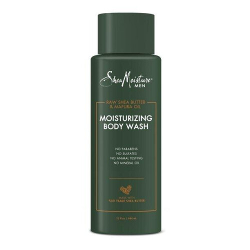 Shea Moisture SheaMoisture, Άντρες, Λειαντική Σώματος Γελούδι, Πραϊκή Μπαχάρι & Μαφούρα Οϊλ, 15 fl oz (444 ml)