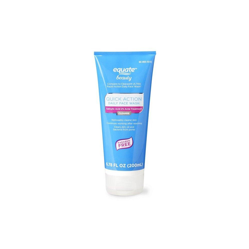 Equate Beauty Quick Action Daily Face Wash, 6.78 Fl Oz