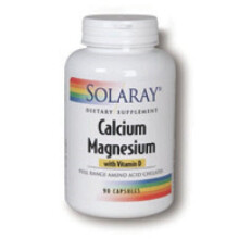 Solaray, Zwiększona Absorpcja, Wapń Magnez, 90 Capsules