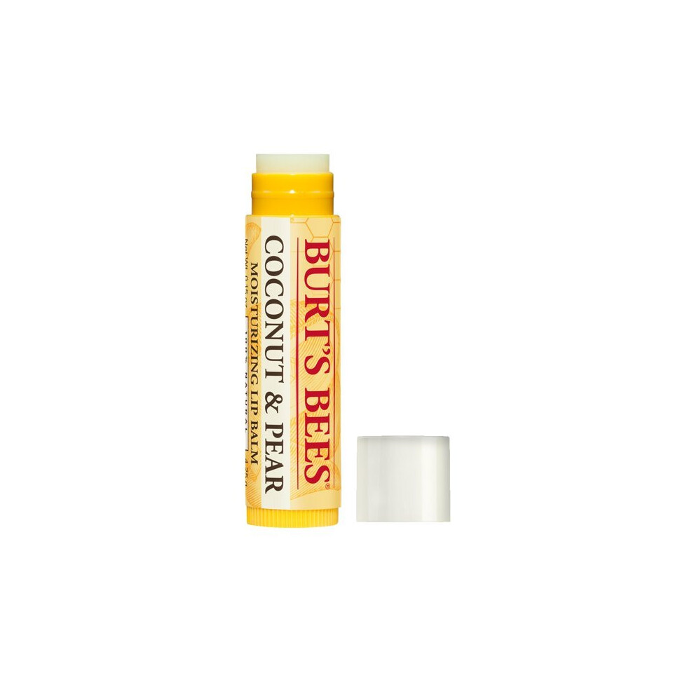 Burt's Bees 100% Natural Moisturizing Lip Balm, Coconut & Pear with Beeswax & Fruit Extracts - 1 Tube