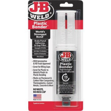 J-B Weld 50139 Plastic Bonder Body Panel Adhesive and Gap Filler Syringe - Black - 25mL