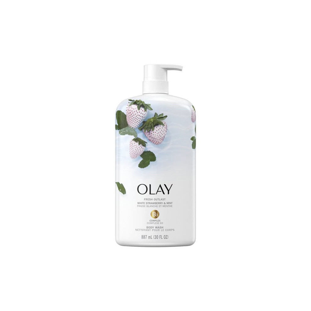 Olay Fresh Outlast Body Wash, White Strawberry & Mint, 30 fl oz