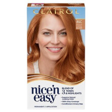 Clairol Nice'n Easy Permanent Hair Color Creme, 8SC Medium Copper Blonde, Hair Dye, 1 Application