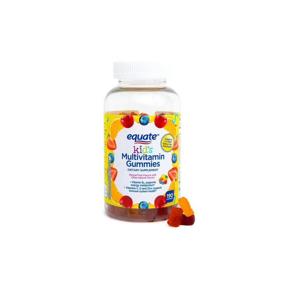 Equate Kid's Multivitamin Gummies Dietary Supplement, 190 Count