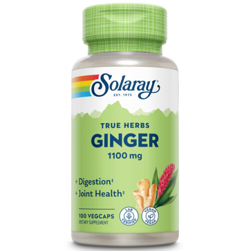 Solaray, Zenzero, 1,100 mg, 100 VegCaps (550 mg per Capsula)