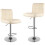 2X White Counter Bar Stools UK PU Adjustable Breakfast Chairs Best 1