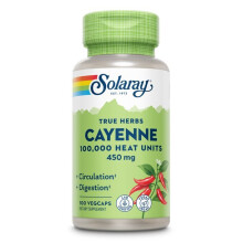Solaray, True Herbs, Cayennepfeffer , 450 mg, 100 Vegcaps
