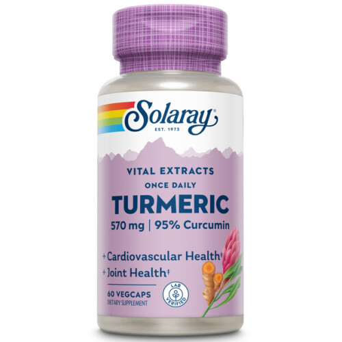 Solaray, Jednou denně, Turmeric, 570 mg, 60 VegKapsov