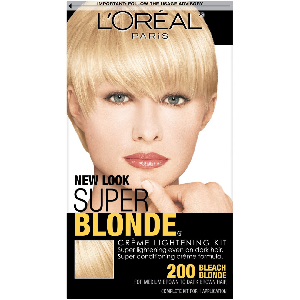 LâOrã©Al Paris L'oreal Paris Super Blonde Creme Lightening, 200 Bleach Blonde, 1 Kit