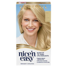 Clairol Nice'n Easy Permanent Hair Color Creme, 10C Extra Light Cool Blonde, 1 Application, Hair Dye