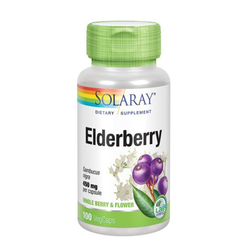 Solaray, Elderberry, 450 mg, 100 VegCaps