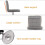2X Grey Bar Counter Stools UK PU Leather Adjustable Breakfast Chairs 7