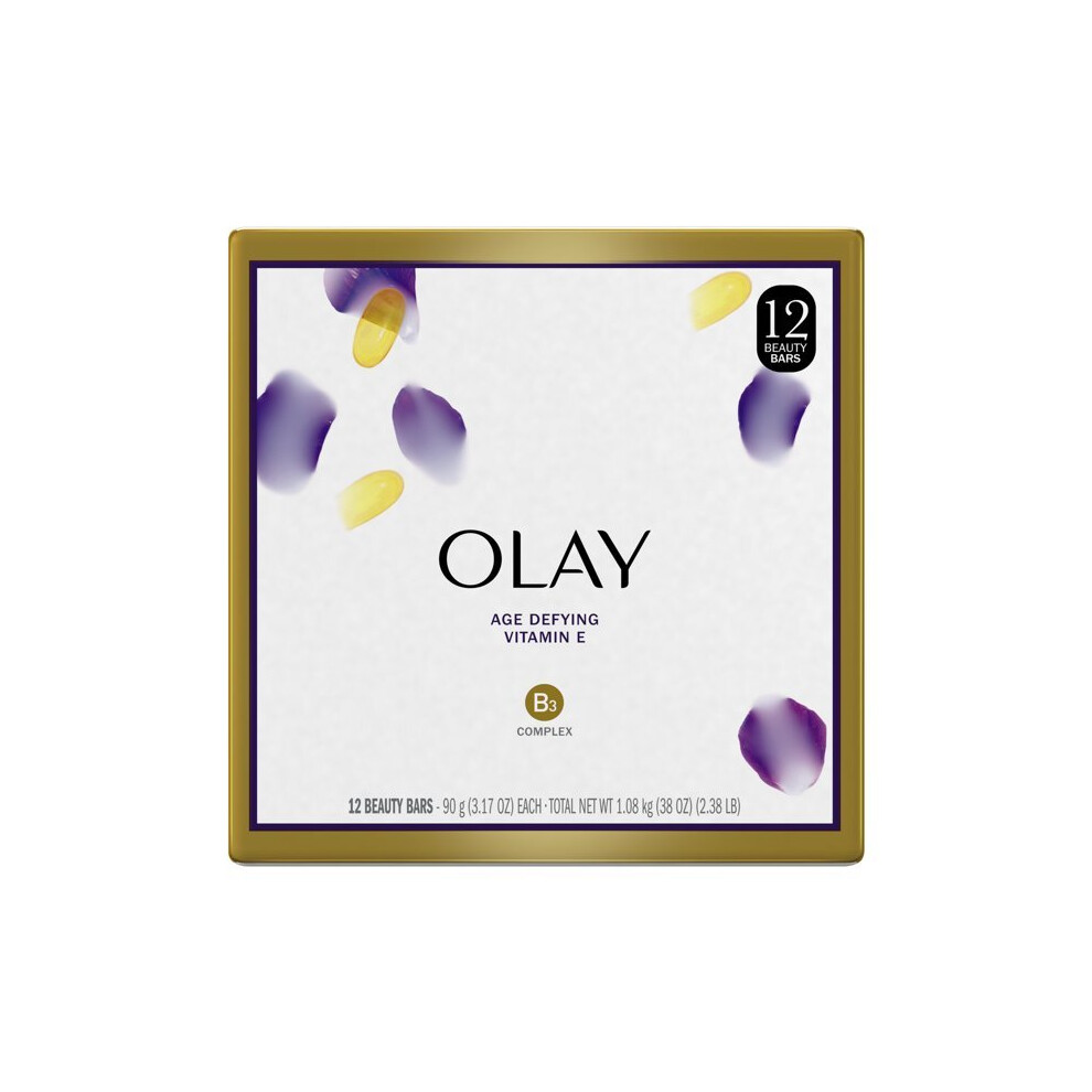 Olay Age Defying Beauty Bar Soap for Women, 3.17 Oz., 12 Ct