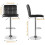 2X Black Bar Counter Stools UK PU Adjustable Breakfast Chairs Best 3
