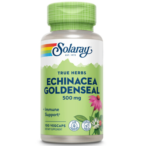 Echinacea Goldenseal True Herbs Solaray 100 VegCaps