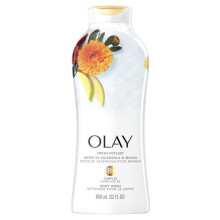 Olay Fresh Outlast Notes of Calendula & Mango NeCountar Body Wash, 22 fl Oz.