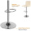 2X White Counter Bar Stools UK PU Adjustable Breakfast Chairs Best 2