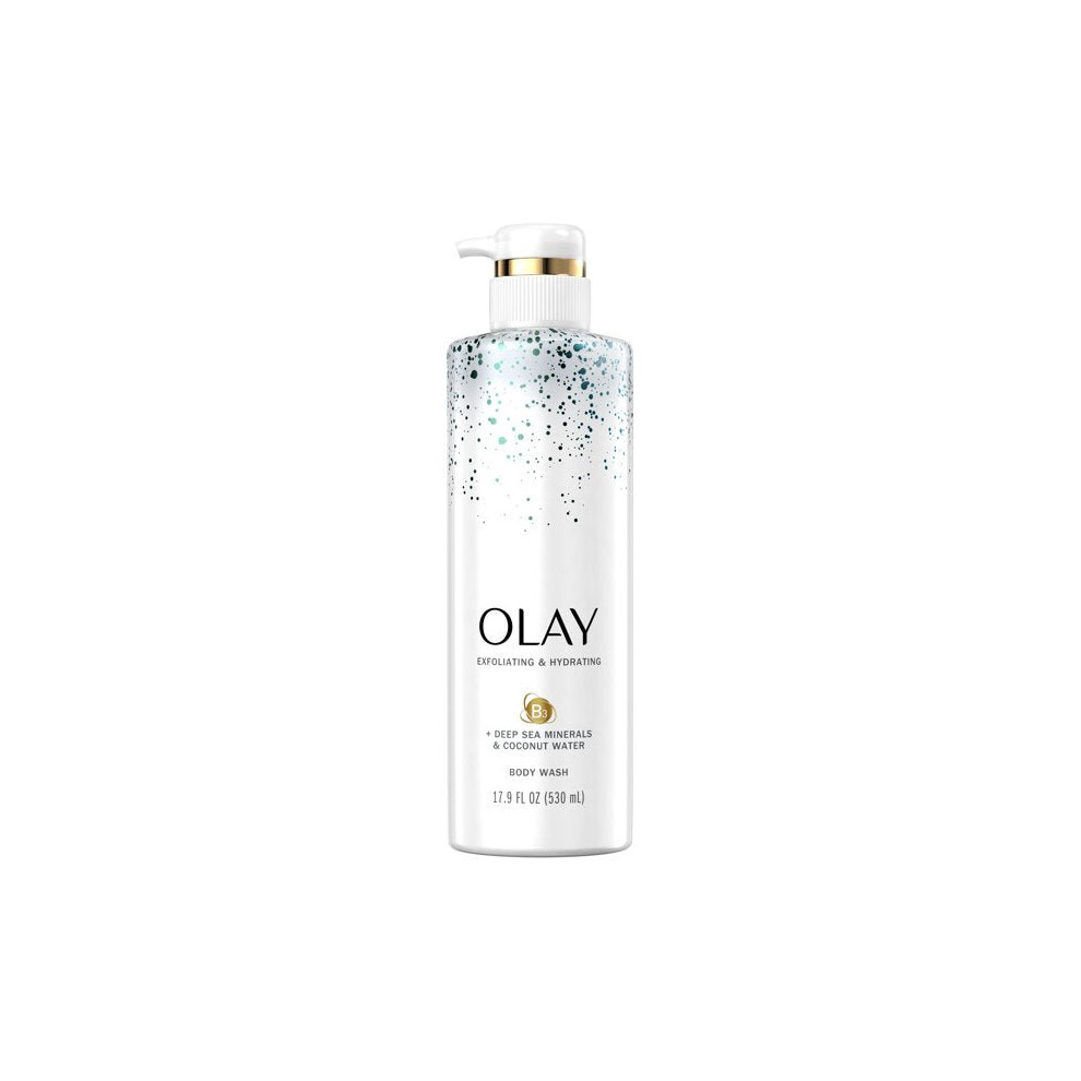 Olay Exfoliating & Hydrating Body Wash with Deep Sea Minerals, Coconut Water, and Vitamin B3 17.9 fl Oz