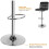 2X Black Bar Counter Stools UK PU Adjustable Breakfast Chairs Best 4